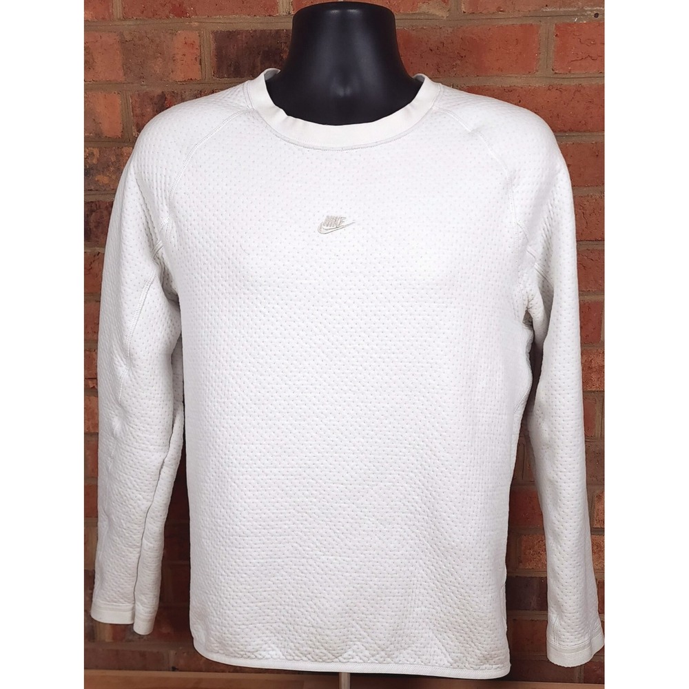 Nike Center Swoosh ADV Tech Pack Crewneck Medium Sweatshirt DD6630-133 Ivory